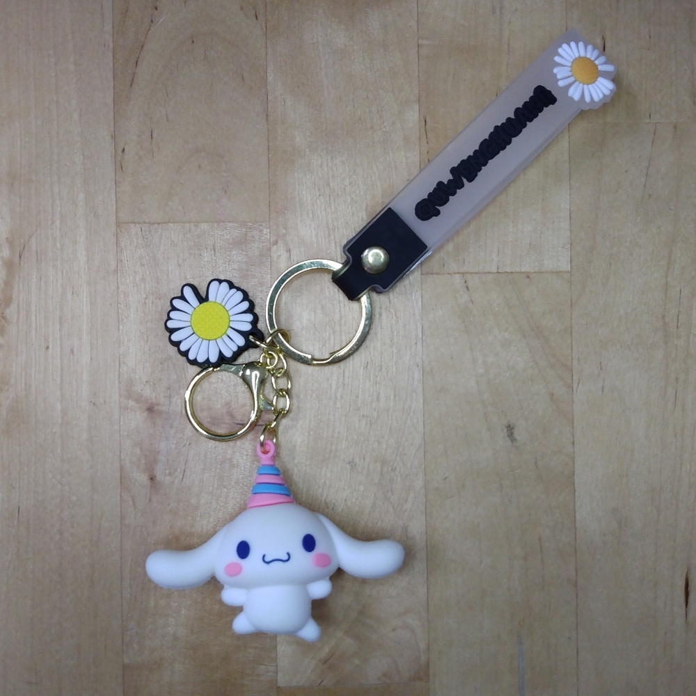 Cinnamoroll With Birthday Hat 3D Keychain